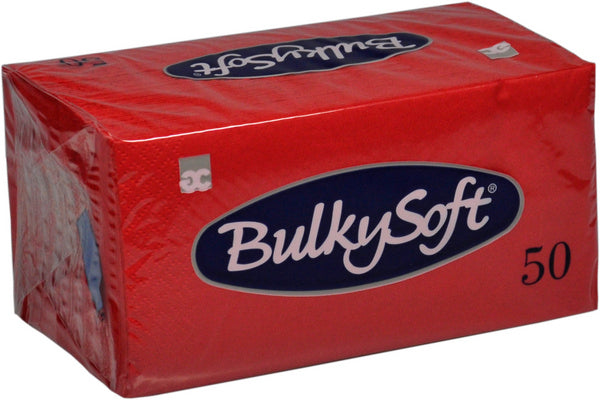 Servietten Bulkysoft 2-lagig, 1/8 Falz rot 33x33cm