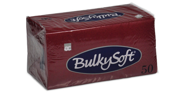 Servietten Bulkysoft 2-lagig, 1/8 Falz bordeaux 33x33cm