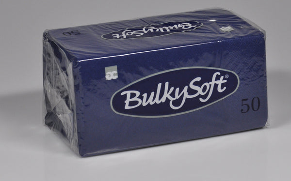 Servietten Bulkysoft 2-lagig, 1/8 Falz blau 33x33cm