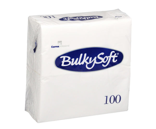 Servietten Bulkysoft 2-lagig, 1/8 Falz weiss 40x40cm