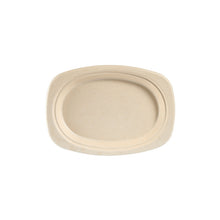 Teller aus Bagasse kompostierbar braun Ø23cm, oval