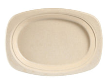 Teller aus Bagasse kompostierbar braun Ø23cm, oval