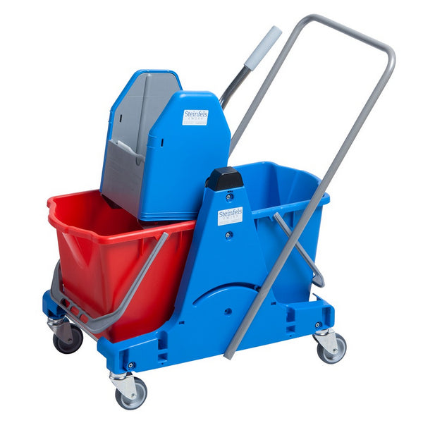 Doppelfahreimer-Set mit 4 Lenkrollen blau