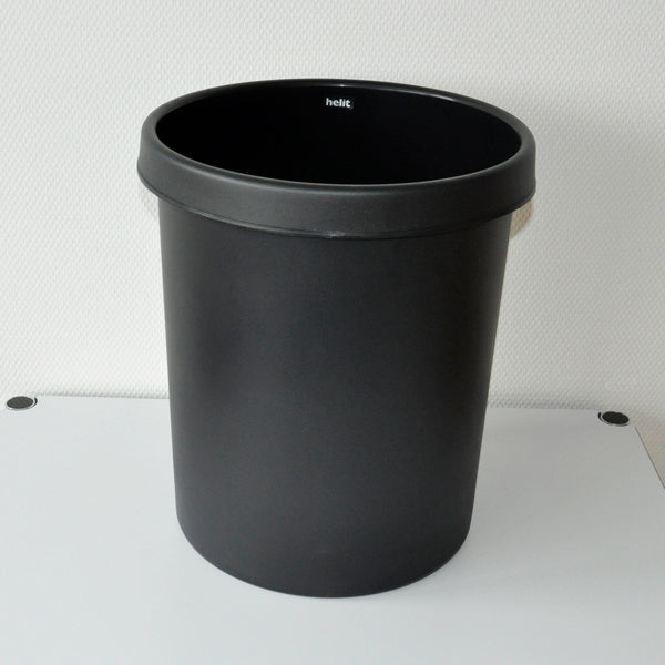 Helit Papierkorb rund schwarz 30 l