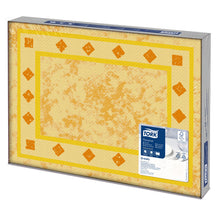 Tischset Palazzo gelb mit orange Karo 30x42cm