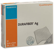 Durafiber Ag Gelbildende Wundauflage mit Silber 5 x 5 cm