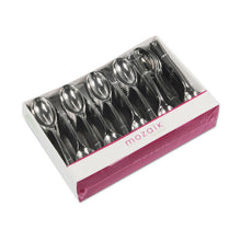 Kaffeelöffel aus PS metallisiert silber 10 cm