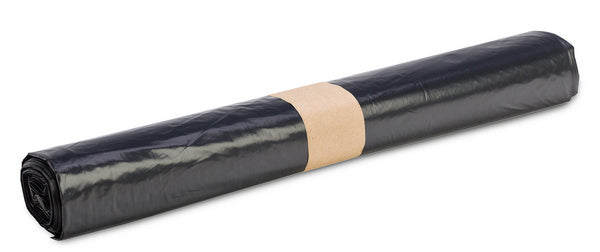 Kehrichtsäcke 110lt BUDGET, LD-PE 0.038mm, schwarz 355/345x1100mm