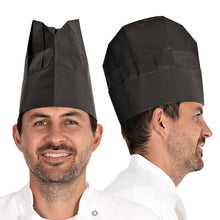 Kochmütze aus Papier saugstarkes Stirnban schwarz H 22 cm