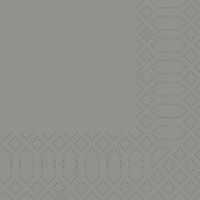 Zelltuch Servietten 3-lagig 1/4 Falz granite grey 24 x 24 cm