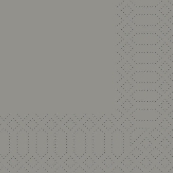 Zelltuch Servietten 3-lagig 1/4 Falz granite grey 24 x 24 cm