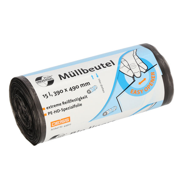 Einlagebeutel 15l HD-PE Universal grau 390x490mm, 0.006mm