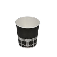 Kartonbecher Izza 120ml Karton,schwarz/weiss