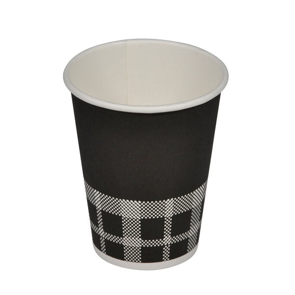 Kartonbecher Izza 240ml Karton,schwarz/weiss