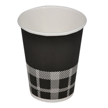 Kartonbecher Izza 350ml Karton,schwarz/weiss
