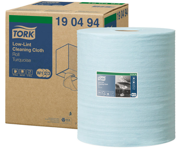 Reinigungstuch Tork Fusselarm, 1-lagig Türkis, Vlies 27,5x36cm, 5