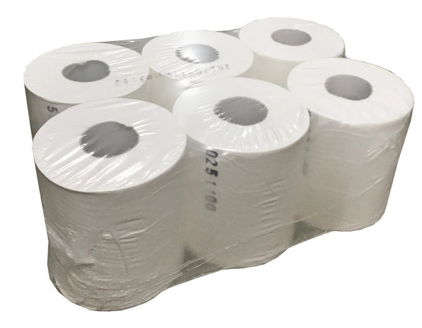 Putztuchrollen Midi 1-lagig Weiss, ungeprägt 320m, 21,5cm