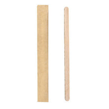 Rührstäbchen Holz einzeln verpackt Birke, braun 11cm