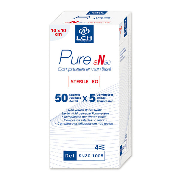 Kompressen Vliess 30g/m2 4-fach steril à 5 weiss 10 x 10 cm
