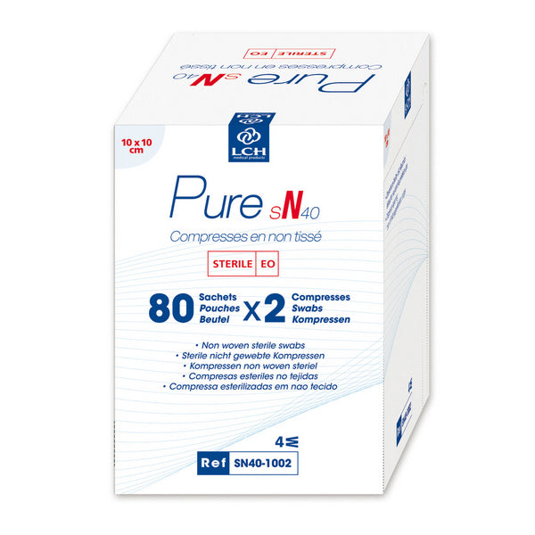 Kompressen 40g/m2 4-fach steril à 2 weiss 10 x 10 cm