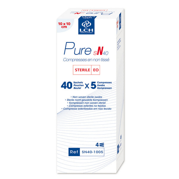 Kompressen 40g/m2 4-fach steril à 5 weiss 10 x 10 cm