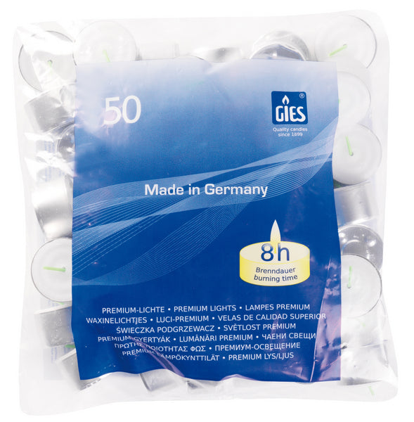 Teelichter in Alu Premium weiss 24 x 38 mm