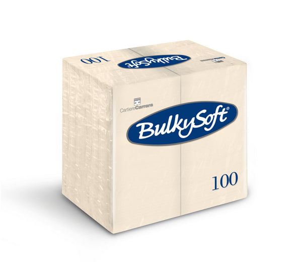 Servietten Dinner Bulkysoft 3-lagig champagner 40x40cm, 1/8 Falz