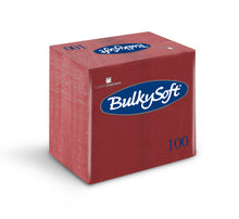 Servietten Dinner Bulkysoft 3-lagig bordeaux 40x40cm, 1/8 Falz