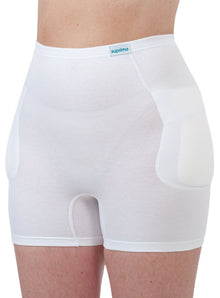 Hüftprotektor-Slip unisex weiss Grösse S