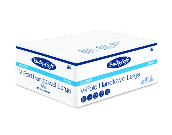 Handtücher Bulkysoft Classic V-Falz weiss, 2-lagig 24x21.5cm
