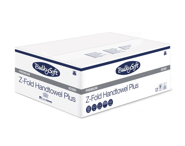 Handtücher Bulkysoft Premium Z-Falz weiss, 2-lagig 21.5x24cm