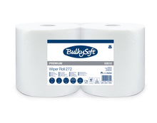 Putztuchrolle Bulkysoft 2-lagig weiss, Zellstoff 26x34cm,800 Cps,
