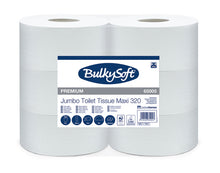 WC-Papier Maxijumbo Bulkysoft, 2-lagig weiss, Zellstoff, 9x35cm,