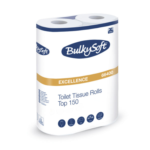 WC-Papier Excellence Bulkysoft weiss, 4-lagig 9.5x13.5cm,150 Blat