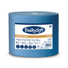 Putztuchrolle Bulkysoft 3-lagig blau, Zellstoff 36x38cm,1000Cps,3