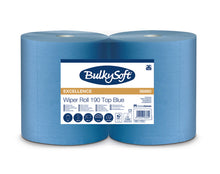 Putztuchrolle Bulkysoft 3-lagig blau, Zellstoff 38x36cm,500 Cps,1