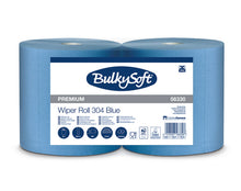 Putztuchrolle Bulkysoft 2-lagig blau, Zellstoff 26x38cm,800 Cps,3