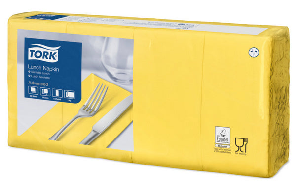 Servietten 2-lagig Tork Advanced gelb 33x33cm, 1/8 Falz