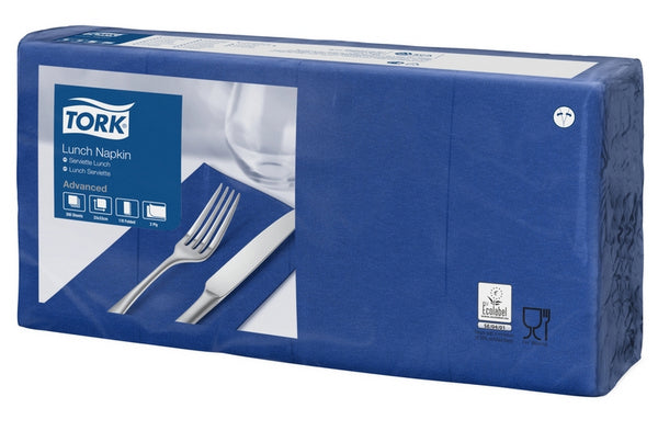 Servietten 2-lagig Tork Advanced dunkelblau 33x33cm, 1/8 Falz