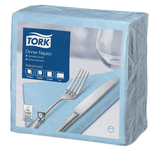 Servietten 2-lagig Tork Advanced hellblau 39x39cm, 1/4 Falz
