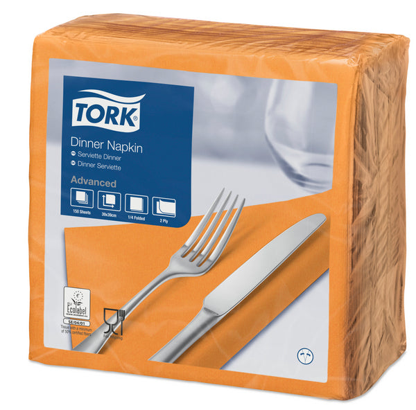 Servietten 2-lagig Tork Advanced orange 39x39cm, 1/4 Falz