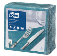 Servietten 2-lagig Tork Advanced blaugrün 39x39cm, 1/4 Falz