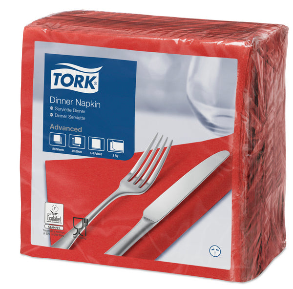 Servietten 2-lagig Tork Advanced rot 39x39cm, 1/4 Falz