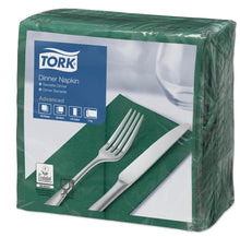 Servietten 2-lagig Tork Advanced dunkelgrün 39x39cm, 1/8 Falz