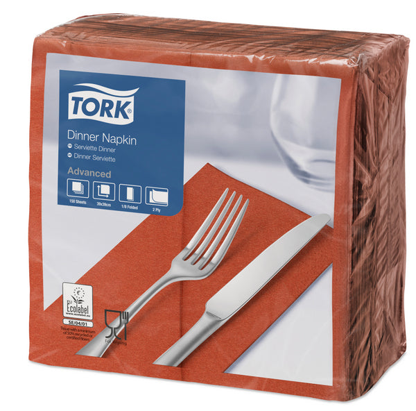 Servietten 2-lagig Tork Advanced terracotta 39x39cm, 1/8 Falz