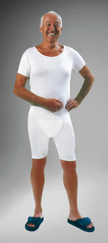Pflegebody kurzer Arm weiss Grösse M