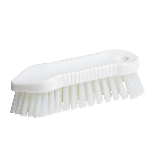 Hygiene-Waschbürste hart, spitzrund weiss 18cm