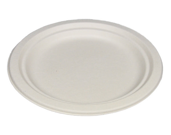 Teller aus Bagasse weiss Ø180x16mm