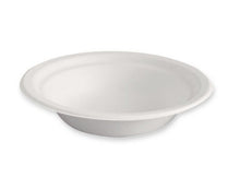 Suppenschale aus Bagasse, 460ml weiss Ø18x3.5cm