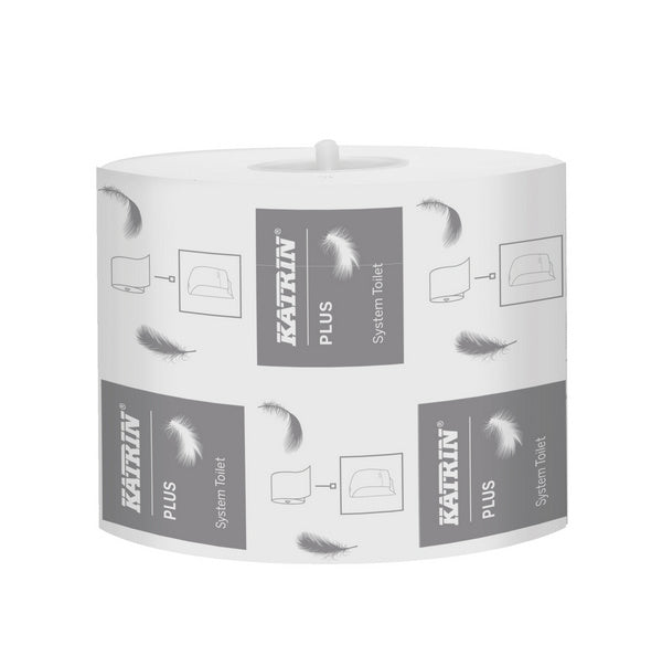 WC-Papier 3-lagig Katrin Plus System hochweiss 9,9x12cm,60m, 500c